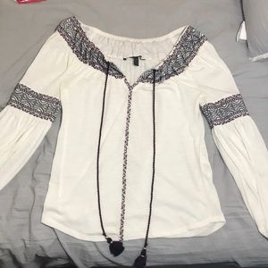 tie-up blouse